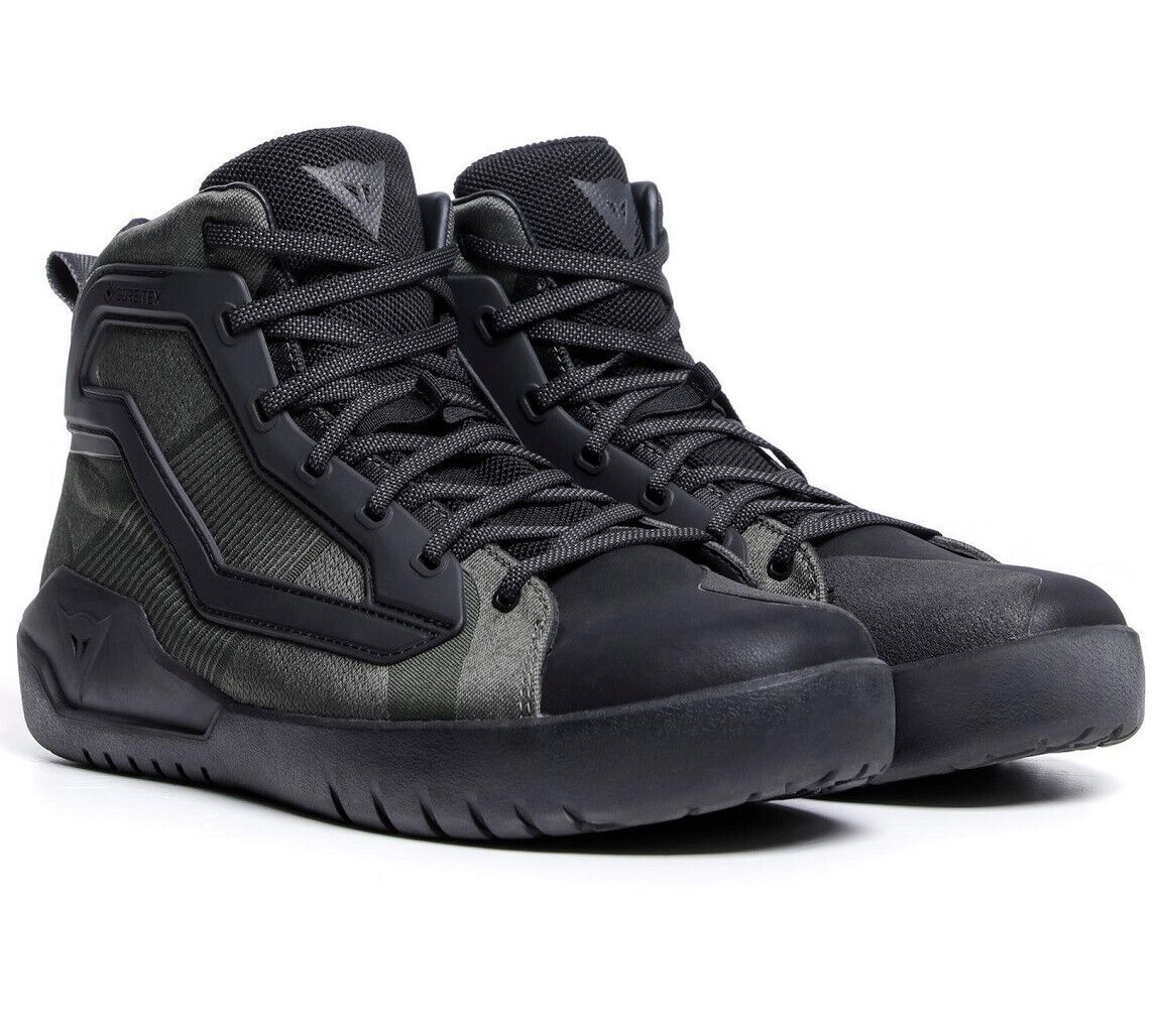 SCARPE SHOES STIVALI MOTO DAINESE URBACTIVE BLACK ARMY GREEN GORE TEX TG 41