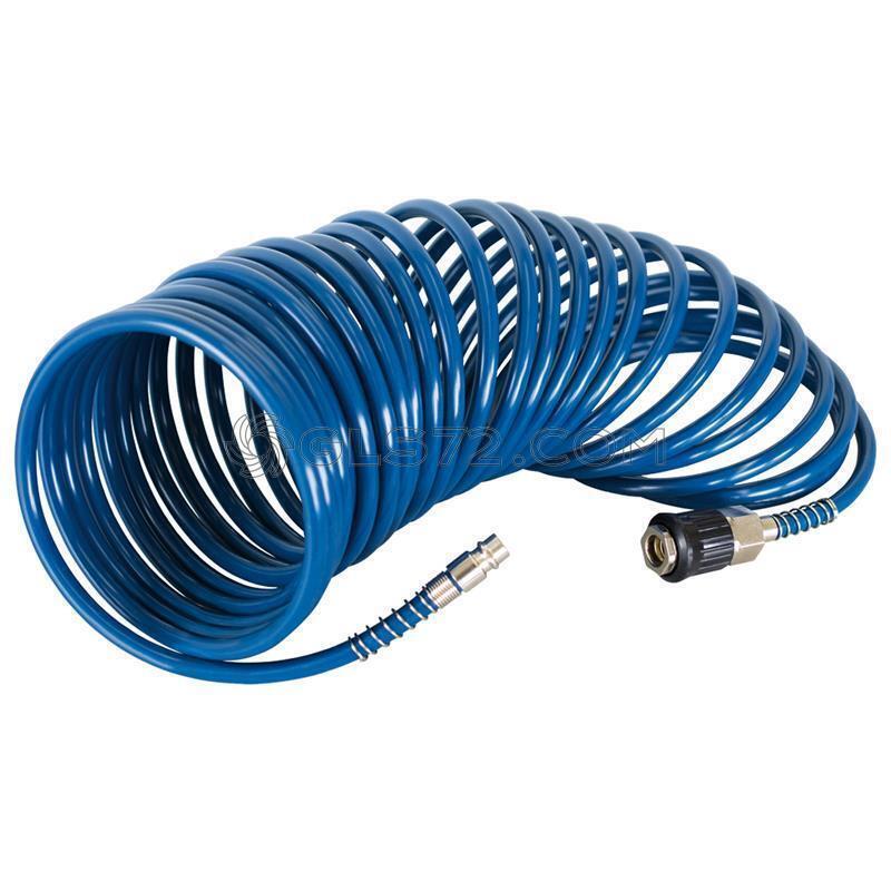 TUBO SPIRALE ARIA COMPRESSA FLESSIBILE 10M COMPRESSORE + RACCORDI CEE SCHEPPACH