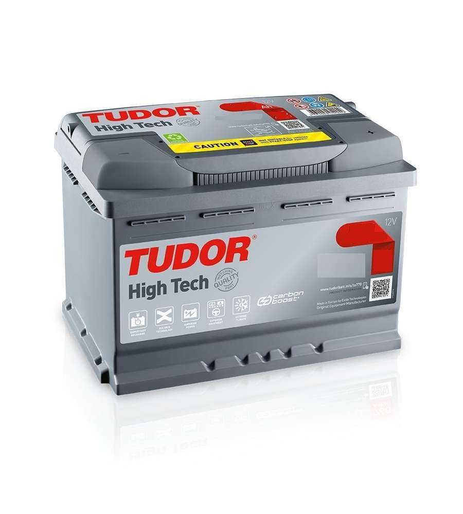 BATTERIA TUDOR TA770 HIGH TECH 12V 77AH DX SPUNTO 760 - L278 x H190 x P175.