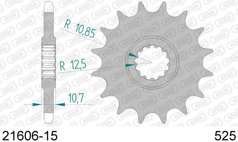 PIGNONE AFAM 21606-15 PASSO 525 15 DENTI
