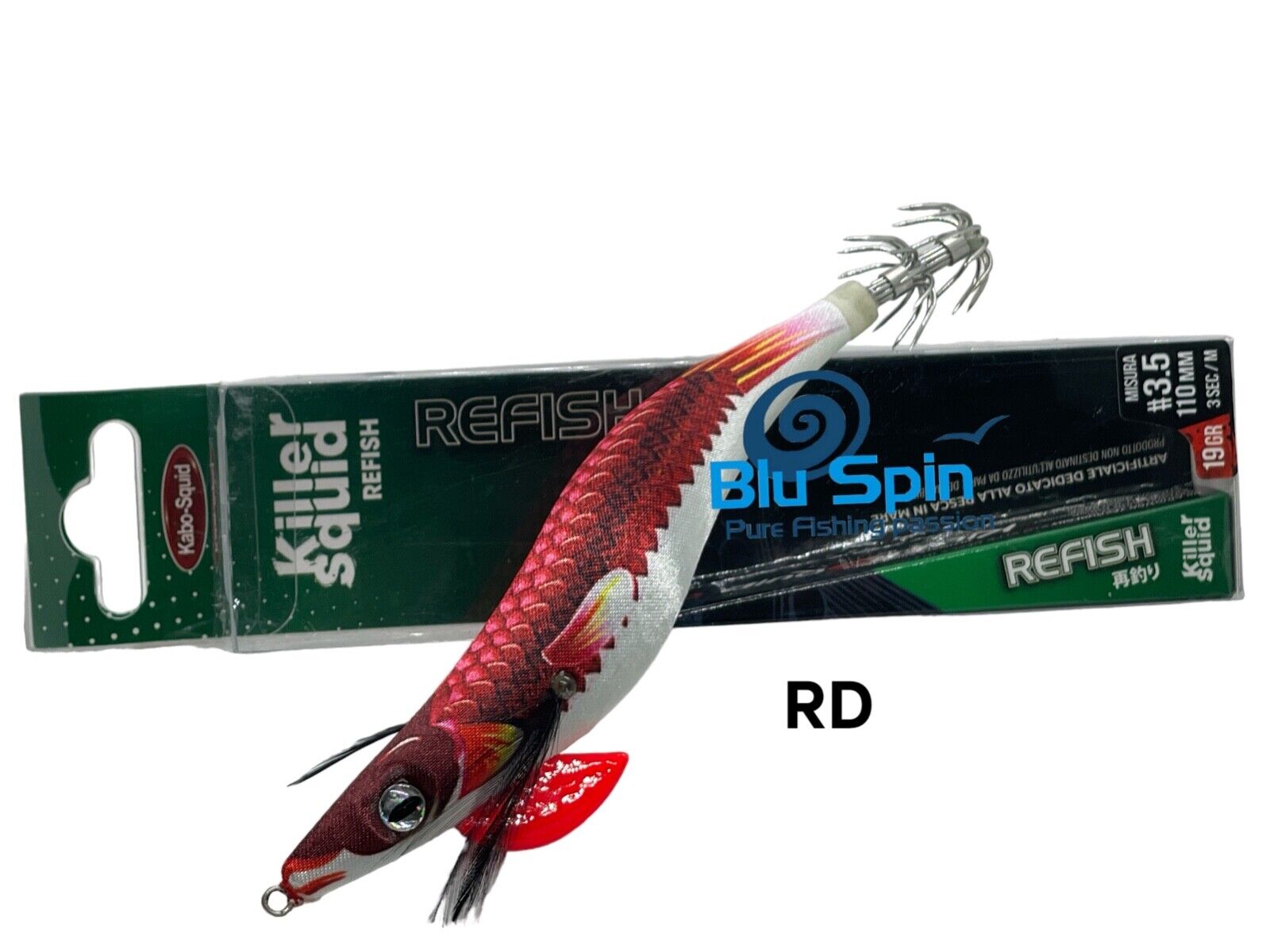 Seppiara Jatsui Kabo Killer Squid Refish Ultimate Jig Egi 3.5 ~ 19g COL. N: RD