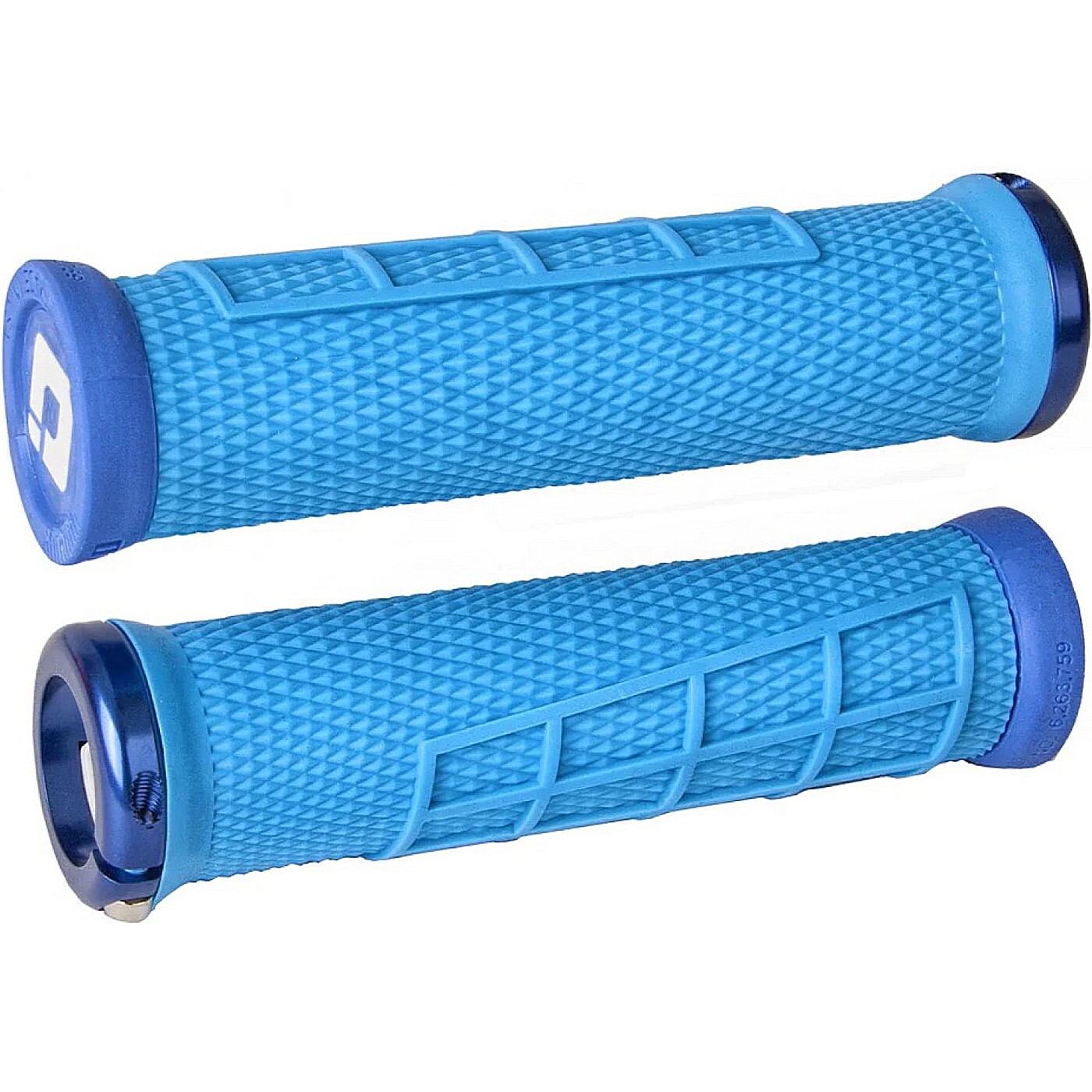 Manopole mtb odi elite flow lock on 2.1 azzurro morsetti blu 130mm Bici