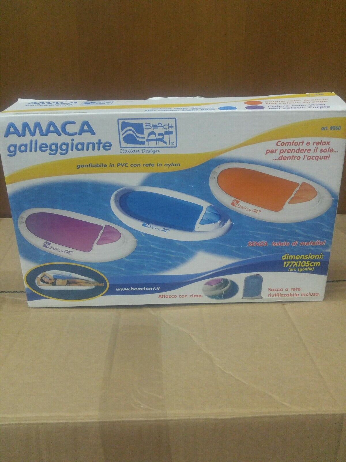 AMACA GALLEGGIANTE Lettino Gonfiabile Materassino Mare Piscina giardino spiaggia