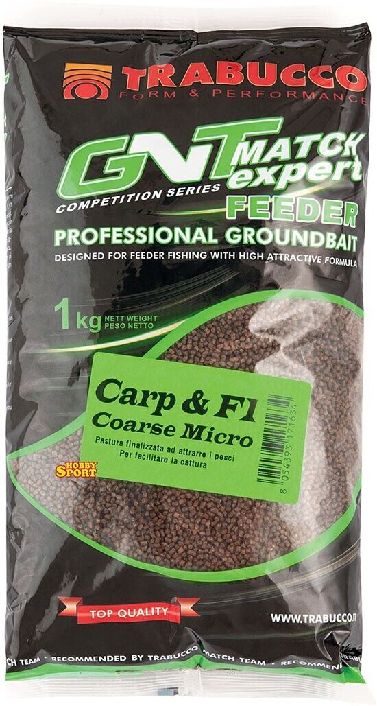 TRABUCCO CARP +F1 PELLETS  MICRO  PESCA FEEDER BUSTA 1 KG