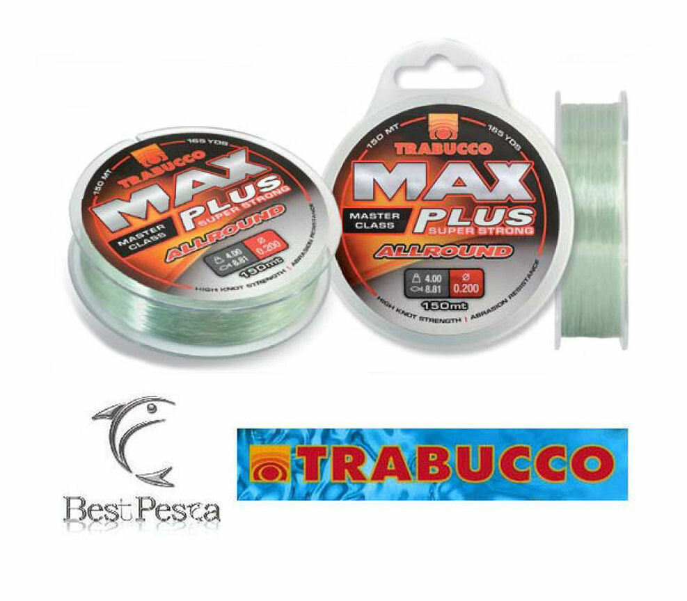 Filo da Pesca TRABUCCO MAX PLUS ALLROUND 1000mt - Ø 0,20 - carico 4,0 Kg