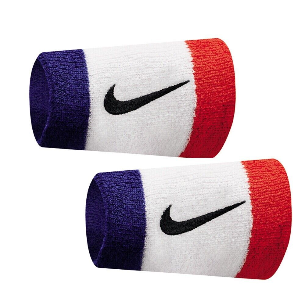 Coppia di Polsini Alti Tennis Padel Nike Swoosh Doublewide Tergisudore Habanero