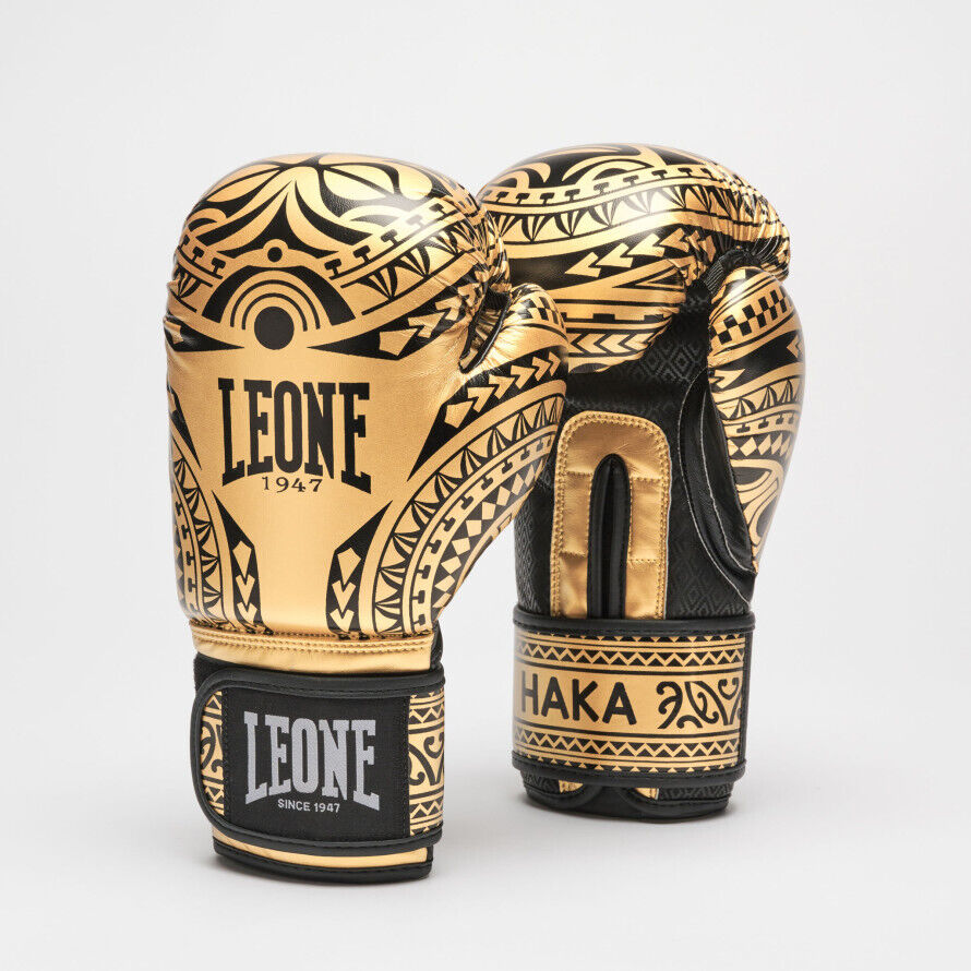 Leone 1947 Guanti Boxe Unisex Haka -  /12OZ (Oro/Nero)