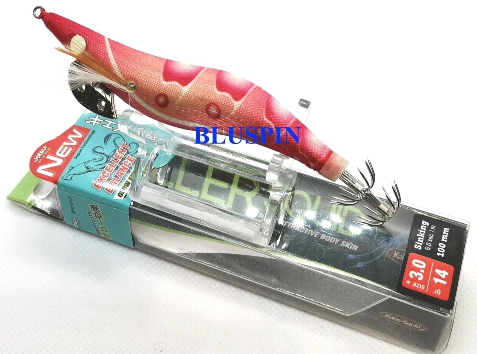 SEPPIARA JATSUI KABO KILLER SQUID ULTIMATE SQUID JIG EGI 3.0 COL: RED CRAB