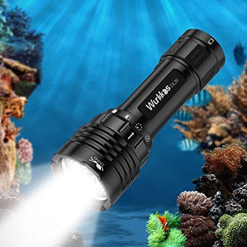 Wurkkos DL30 Torcia Subacquea Torcia Subacquea da 3600 Lumen Ricaricabile Imp...