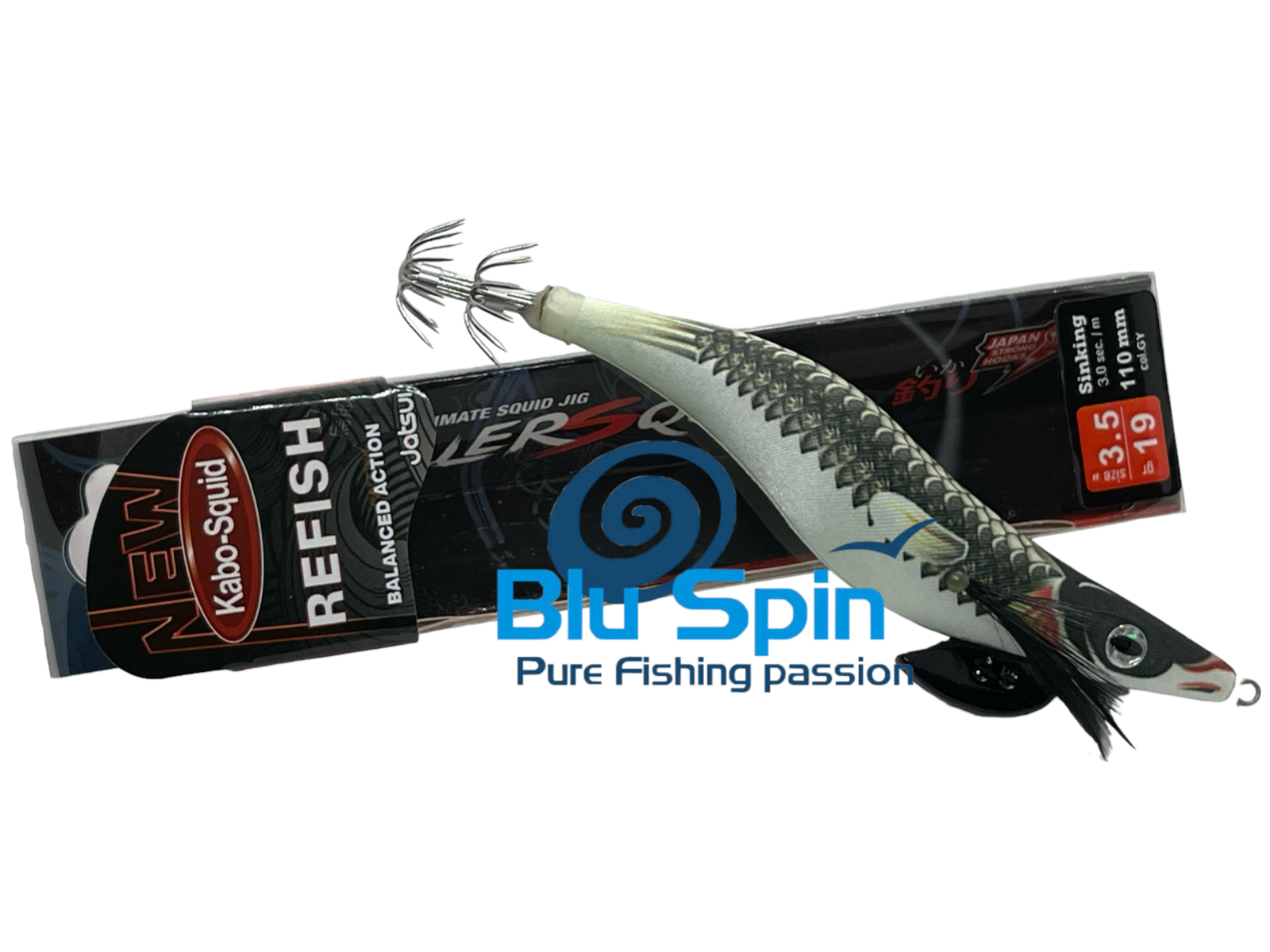 SEPPIARA JATSUI KABO KILLER SQUID REFISH ULTIMATE SQUID JIG EGI 3.5 19g COL: GY