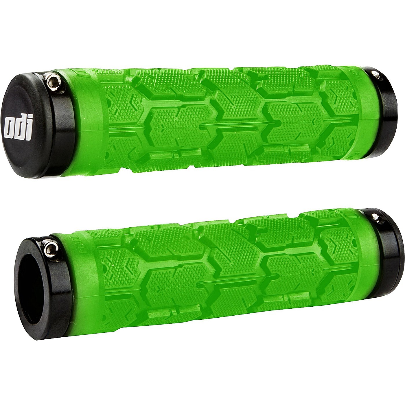 Manopole mtb odi rogue lock-on verde morsetti neri 130mm confezione bonus Bici