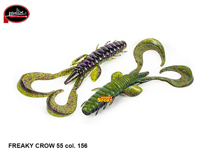 MOLIX FREAKY CRAW 5.5'' COL. 156 WATERMELON CANDY SILICONICO X BLACK BASS  4 PZ