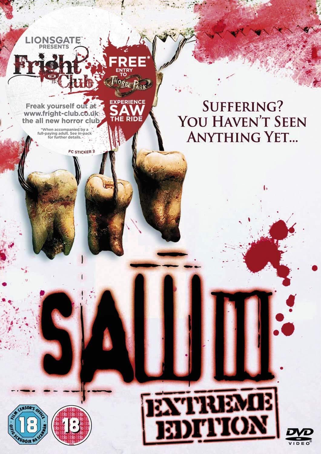Saw 3 (Extreme Edition) (DVD) Tobin Bell Shawnee Smith Angus Macfadyen