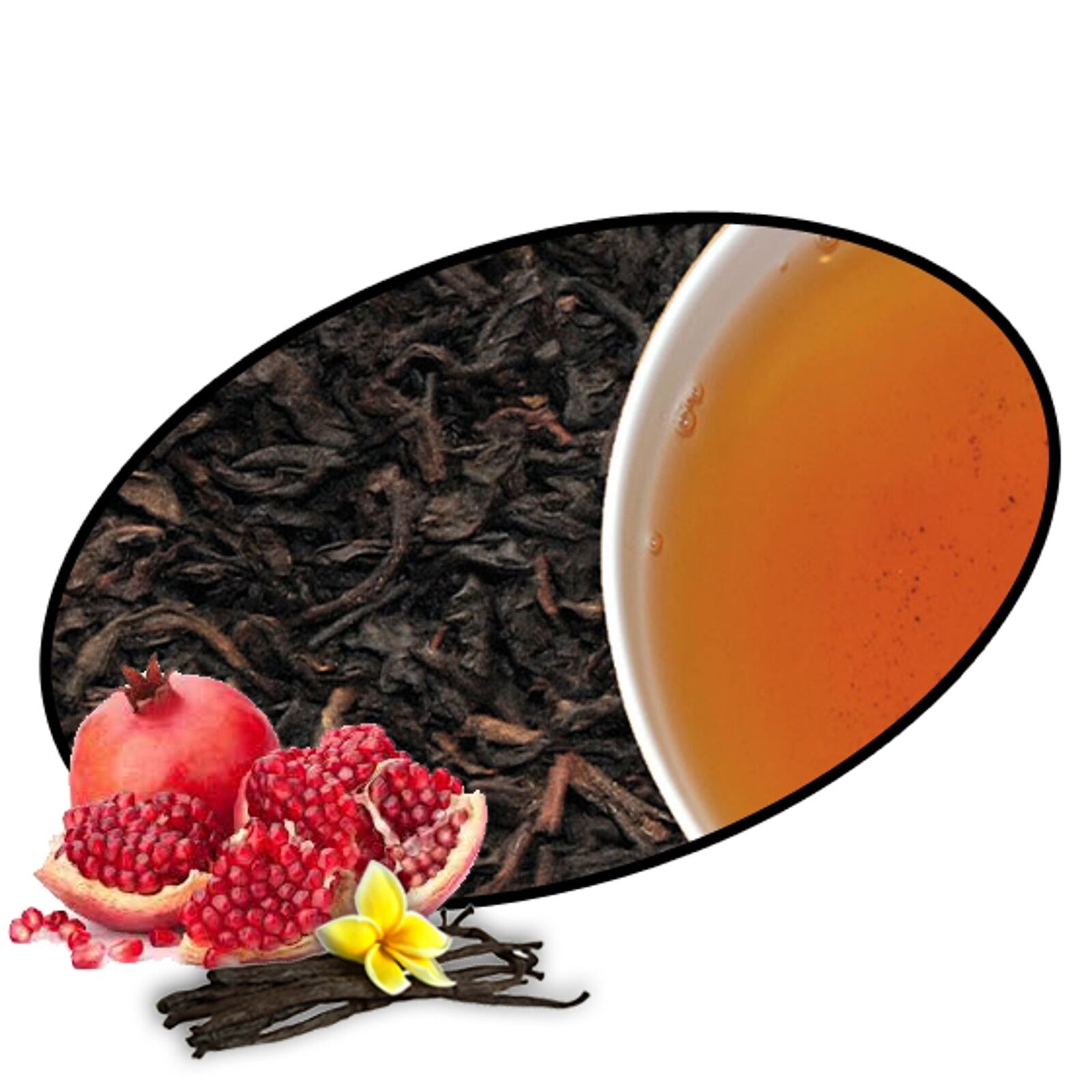 Mlesna Tea Ceylon - Tè Nero in foglia Monk's Blend alla Vaniglia e Melograno (Gr