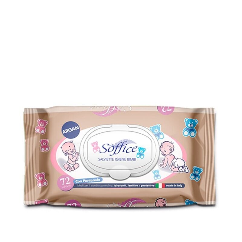6 CF 432 SALVIETTE UMIDIFICATE Profumo ARGAN Imbevute Bimbi Cambio Detergenti