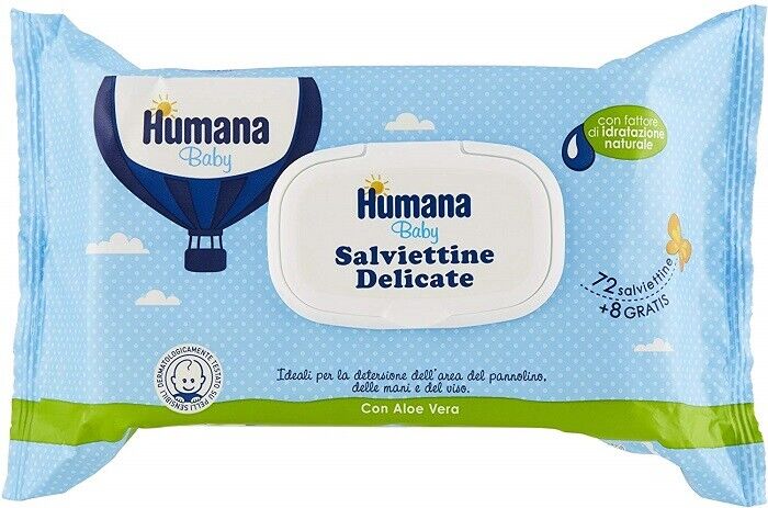 Humana Salviettine Delicate 72 Salviettine Offerta per 10 Pacchi