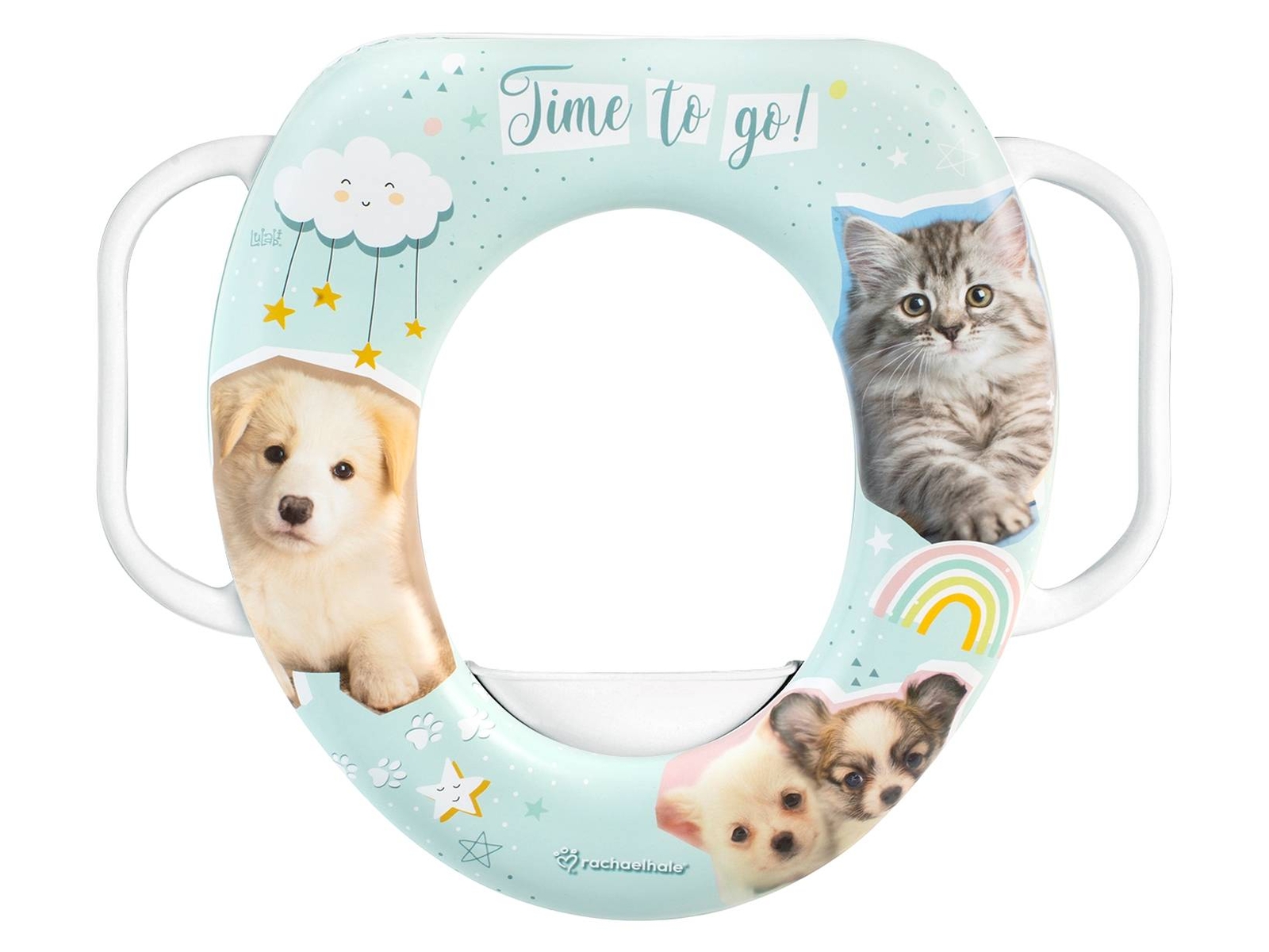 LULABI Riduttore Wc Puppies In Plastica Con Maniglie Decorato