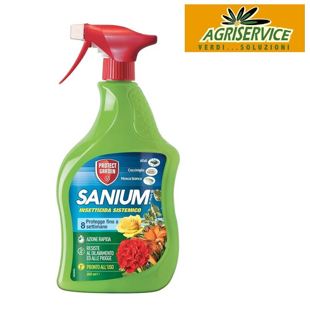 SANIUM AL 800 ml insetticida sistemico PRONTO USO afidi cocciniglia mosca bianca