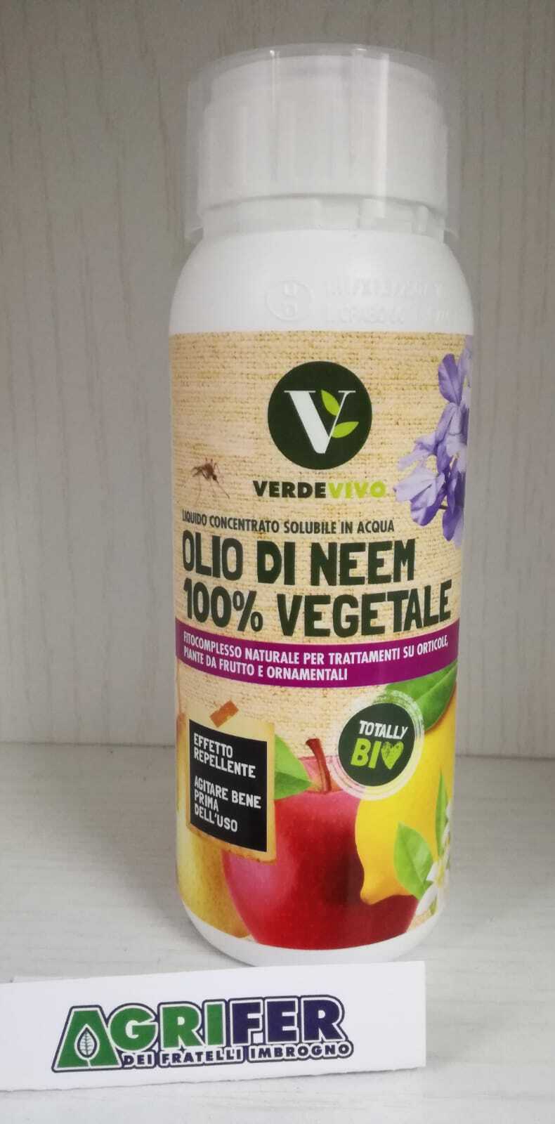 Olio di neem 100% vegetale liquido concentrato solubile in acqua
