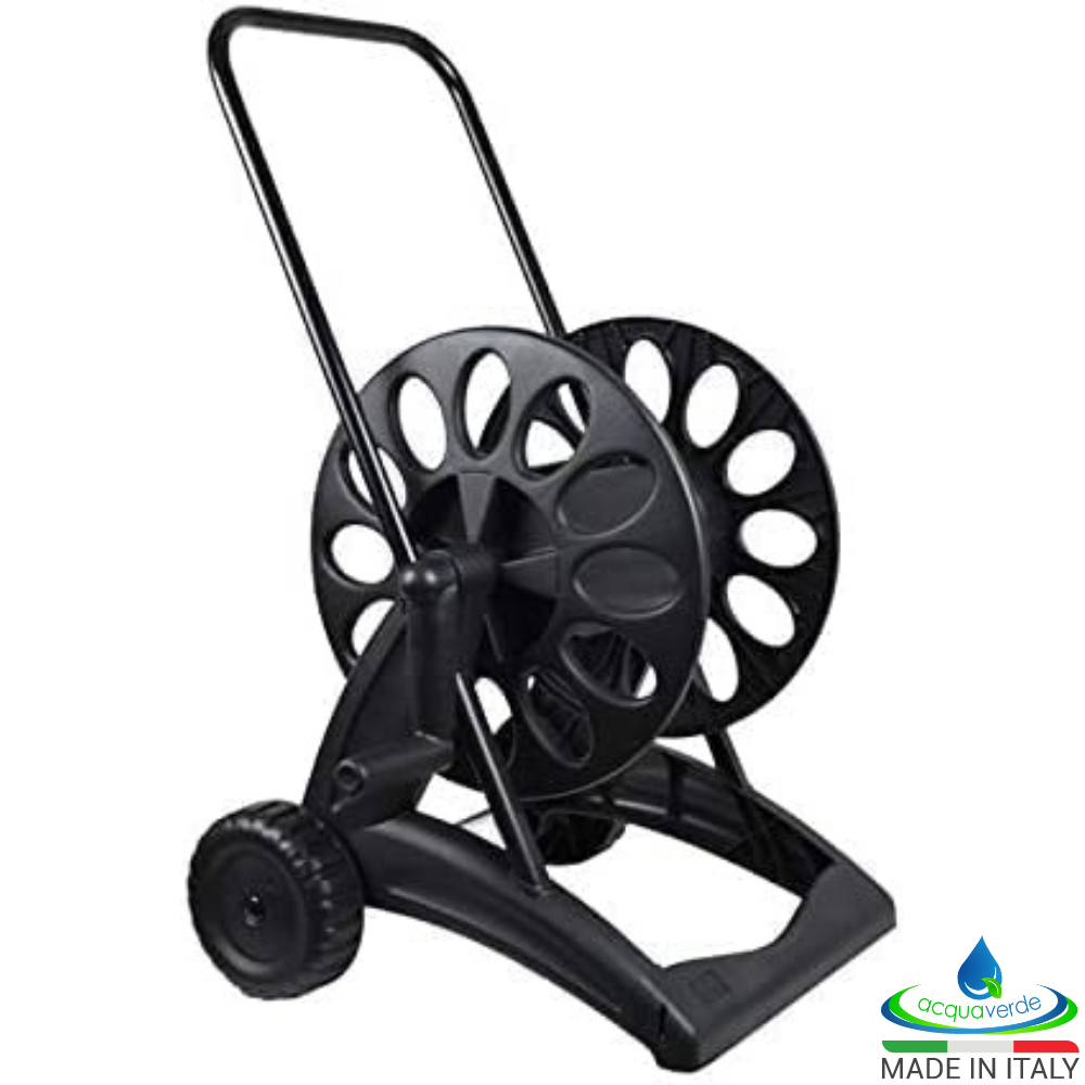 CARRELLO AVVOLGITUBO 50 mt PER TUBO IRRIGAZIONE 1/2 da GIARDINO con RACCORDO