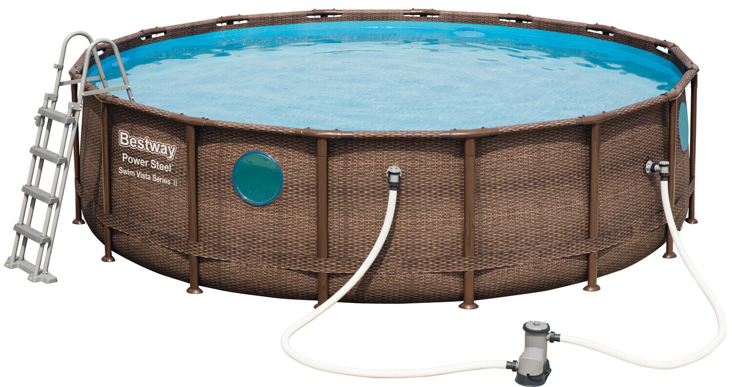 PISCINE TONDE C/TEL.RATTAN.488X122-56725