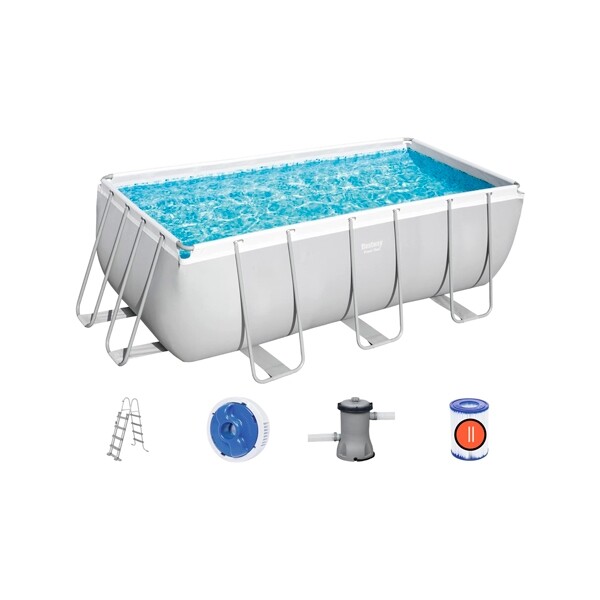 Piscina fuori terra rettangolare 412x201x122 pompa scaletta filtro Bestway 56456