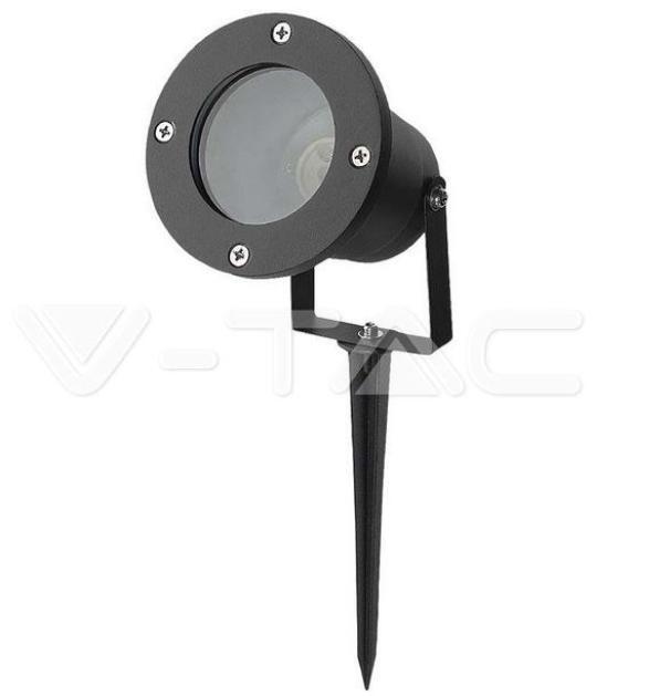 Lampada con picchetto V-tac Garden GU10 IP65 nero VT-770 - 7571