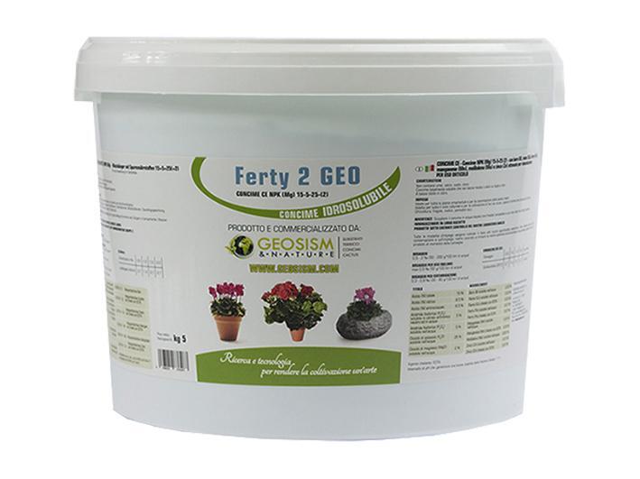 Ferty 2, NPK(Mg) 15-5-25+(2) + microelementi (5 kg), concime in polvere idrosolu