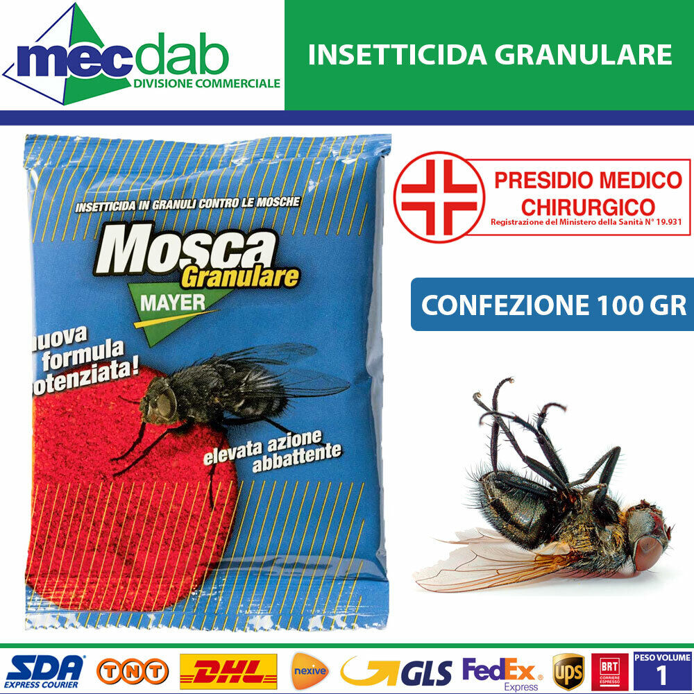 Esca Moschicida Attrattiva Granulare Formula Potenziata Mosca Mayer 100 Gr