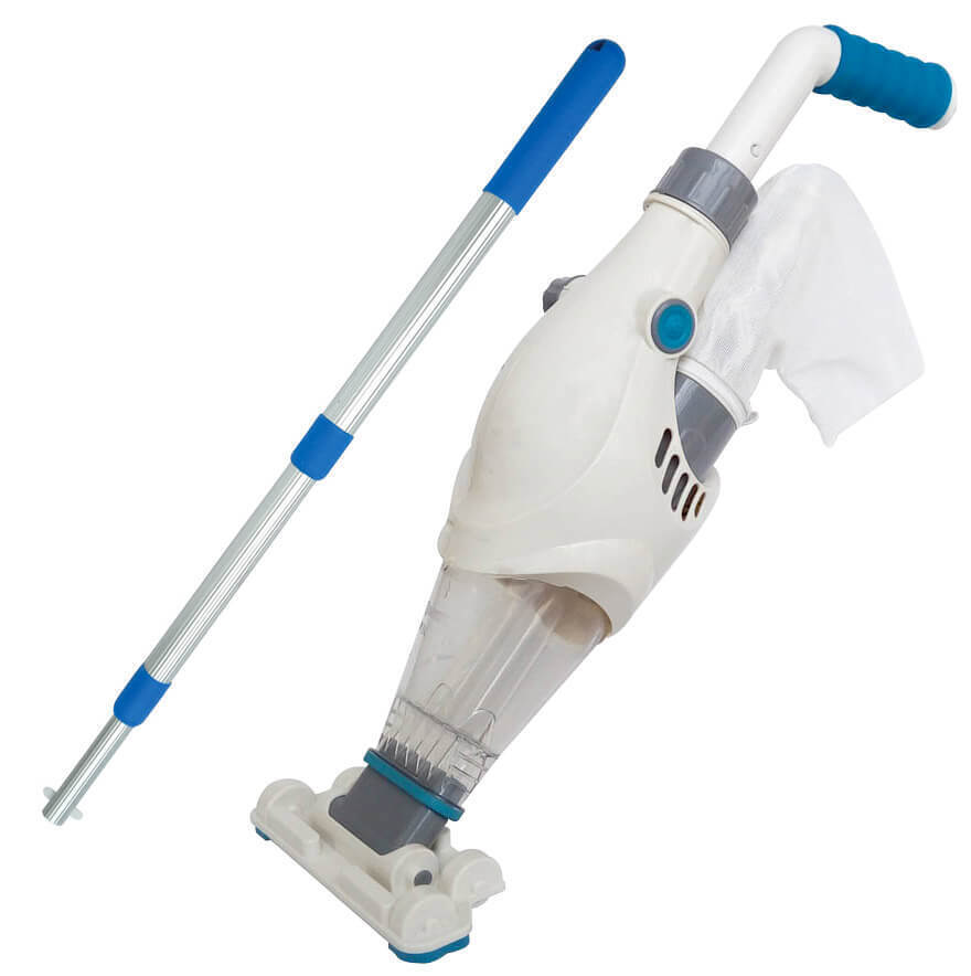Pulitore Aspiratore per Piscine a Batteria con Palo Telescopico NetSpa Super