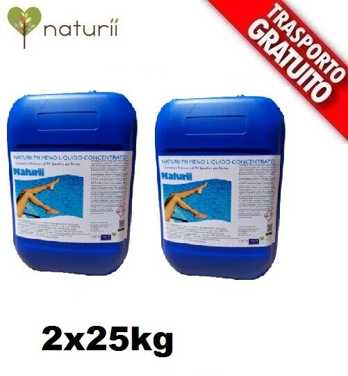 PH MENO AC MINUS RIDUTTORE LIQUIDO TRATTAMENTO ACQUA PISCINA 50 KG NATURII