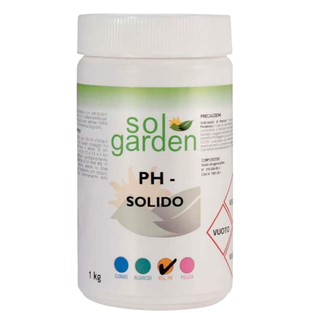 SolGarden RIDUTTORE PH - MENO CORRETTORE GRANULARE PER ACQUA PISCINA 1 kg