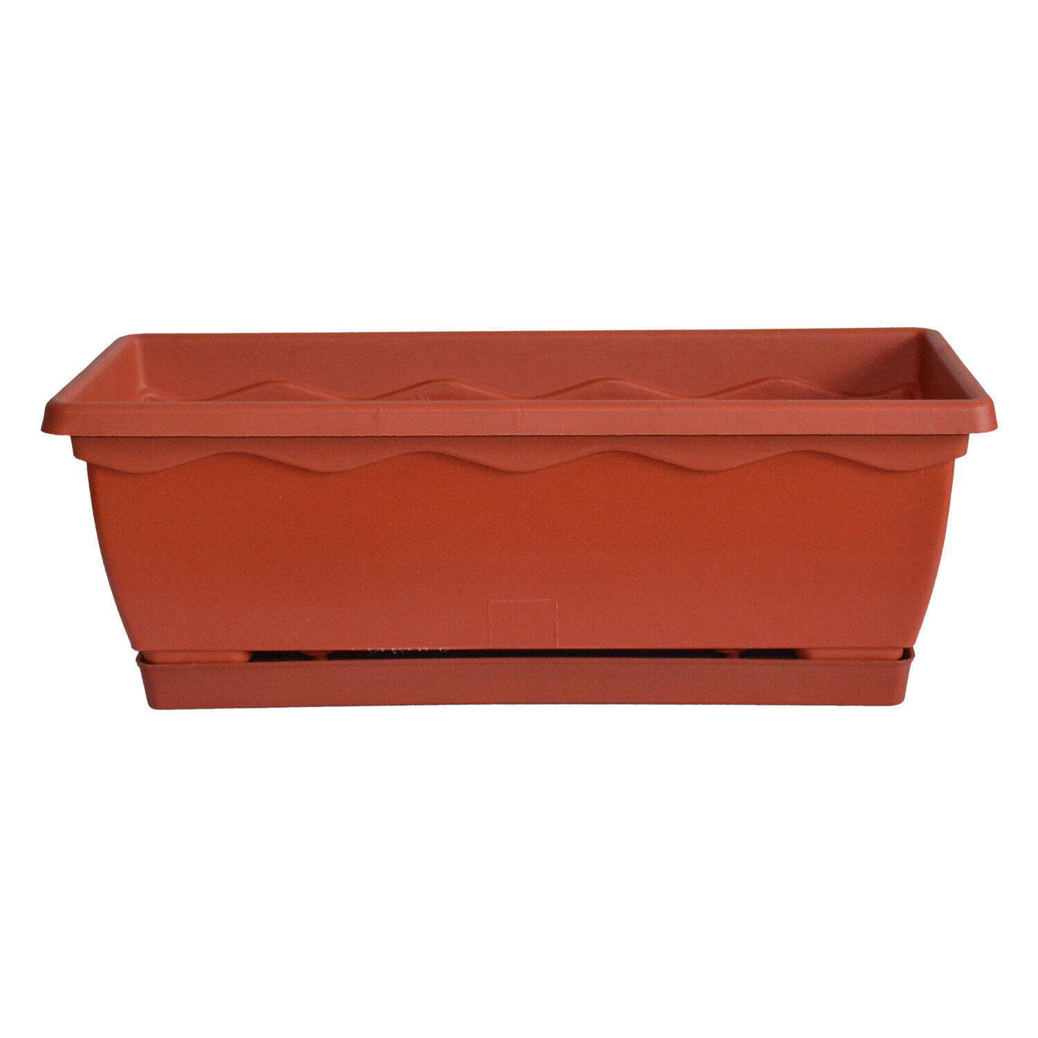 Balconiera Duplast Vulcano con riserva idrica rettangolare resistente 50x20x18cm