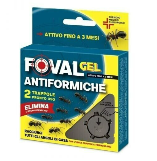 ANTIFORMICHE ESCA INSETTICIDA TRAPPOLA FOVAL GEL ULTRA PRONTA ALL'USO ADAMA 10gr