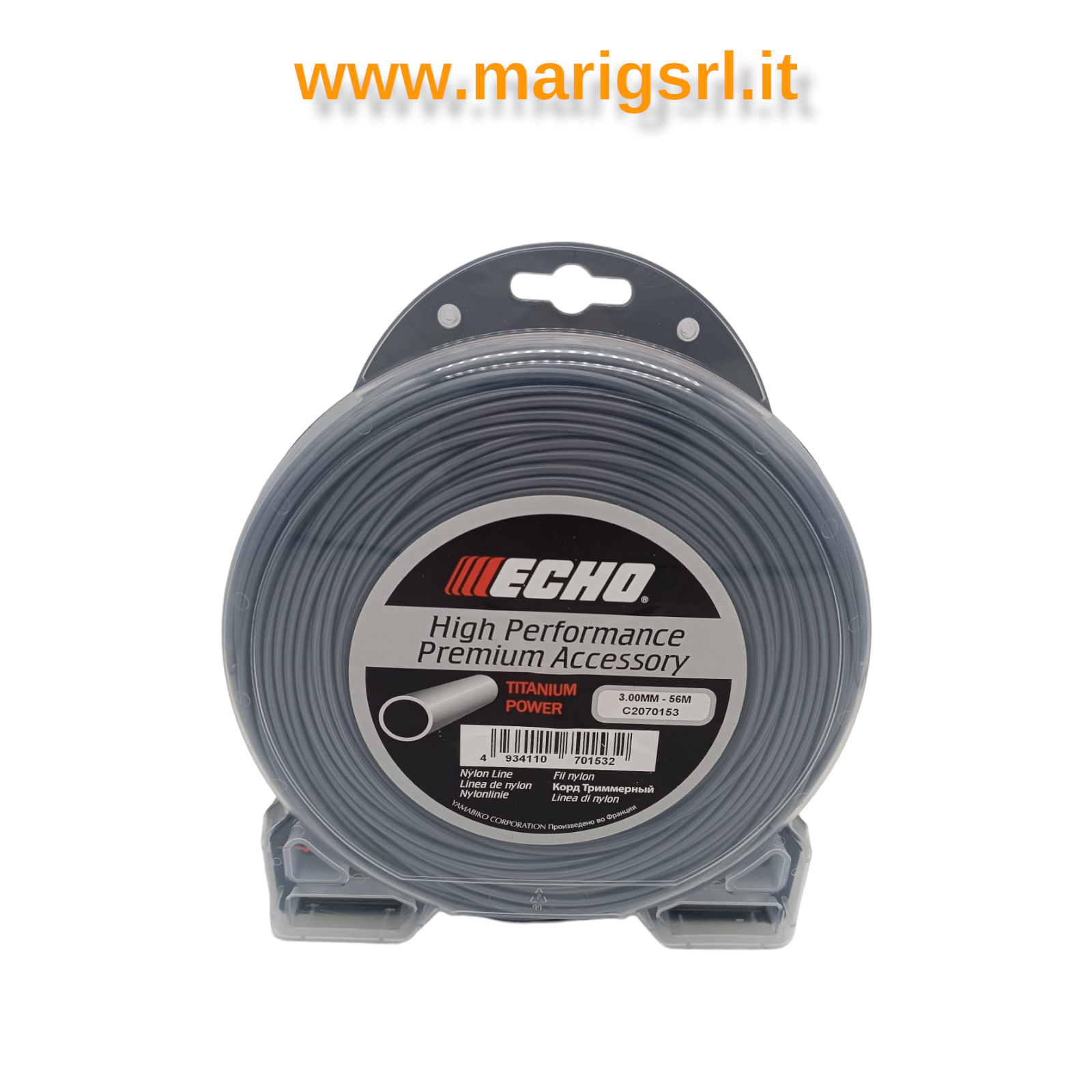 Filo TITANIUM ECHO per decespugliatore, sezione tonda ø 3,0 mm blister 56 metri