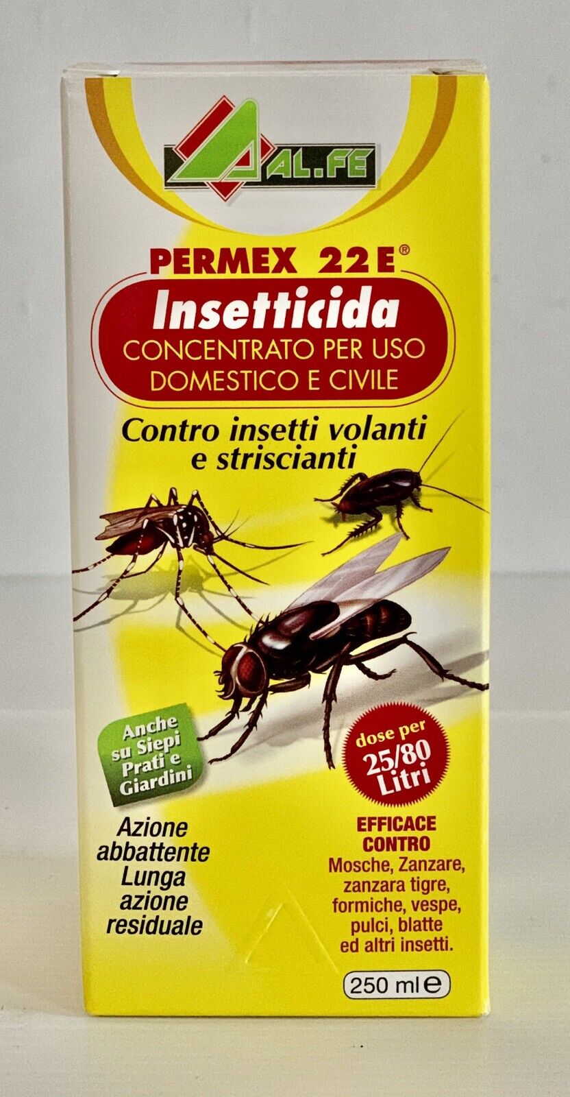 Permex 22E anti zanzare 250 ml. Disinfestazione Blatte Zanzare Formiche Mosche