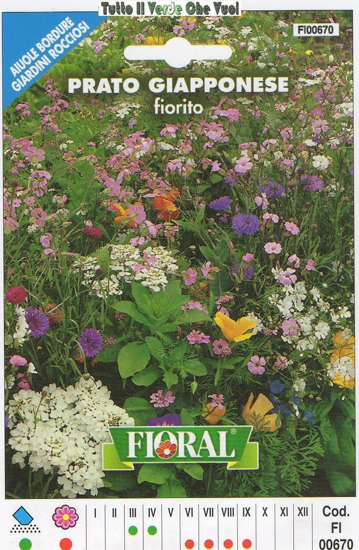 PRATO GIAPPONESE  - AIUOLE BORDURE GIARDINI ROCCIOSI-FLORAL - BUSTA SEMENTI
