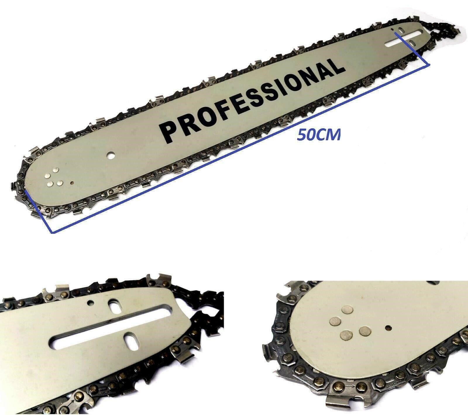 BARRA CON CATENA PER MOTOSEGA SCOPPIO 52CC LAMA DI RICAMBIO MOTO SEGA 50CM