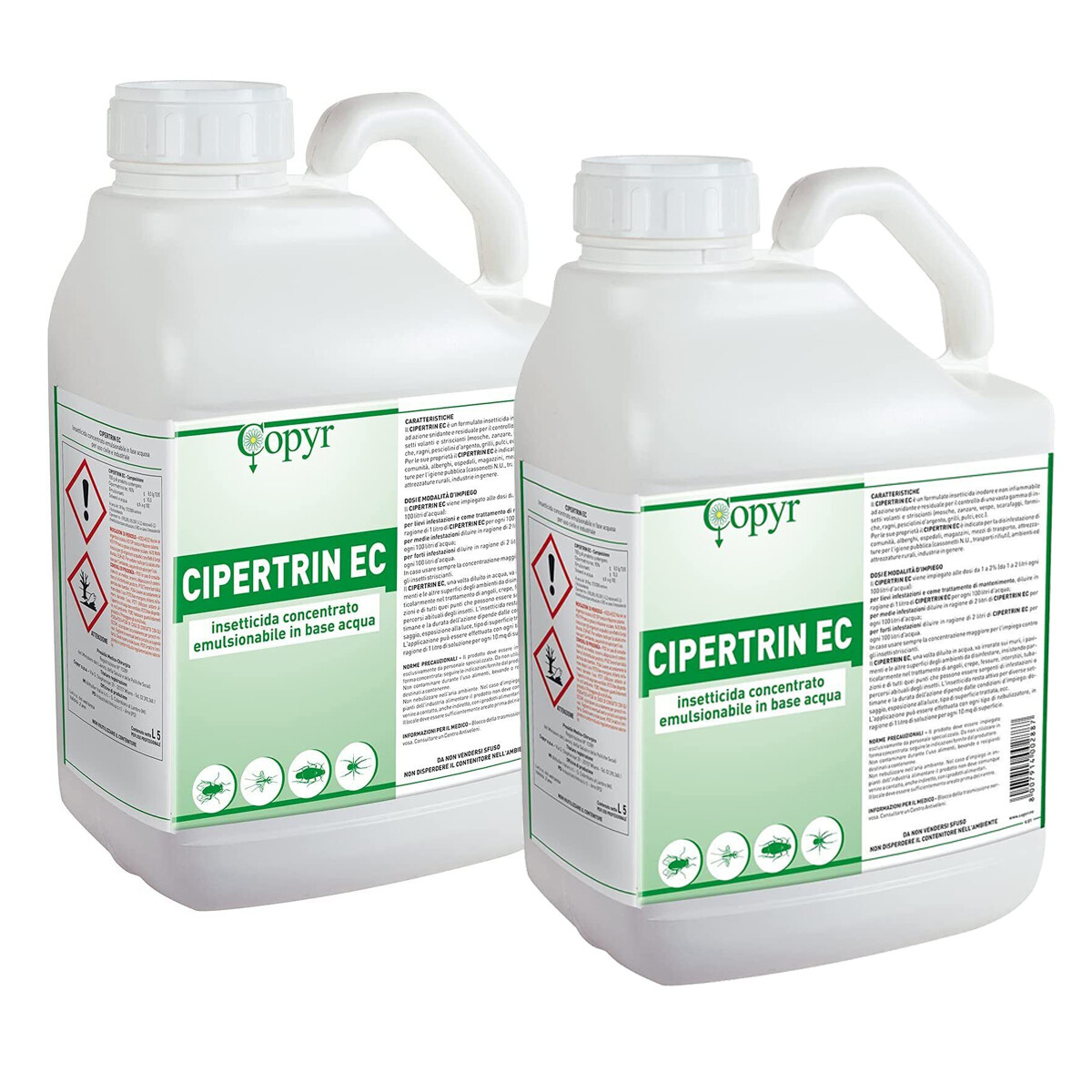 Copyr CIPERTRIN EC Insetticida Cipermetrina mosche zanzare scarafaggi 10 LT