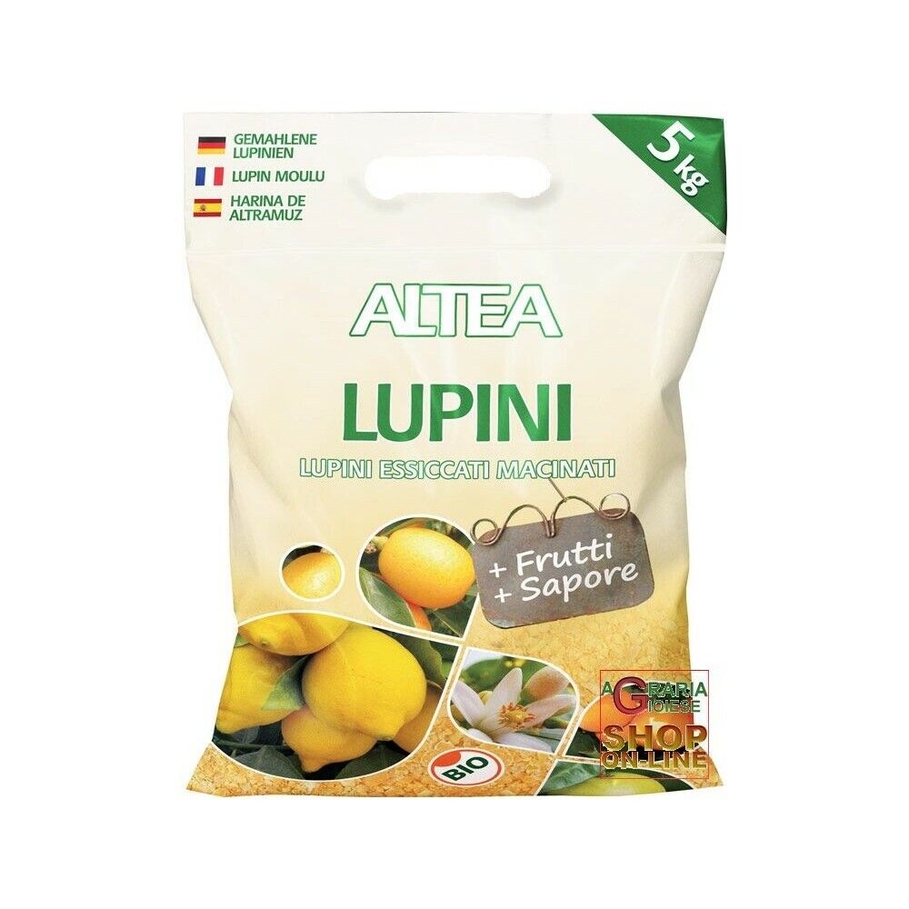 ALTEA LUPINI MACINATI PER LA CONCIMAZIONE DI AGRUMI E PIANTE ACIDOFILE 5 KG