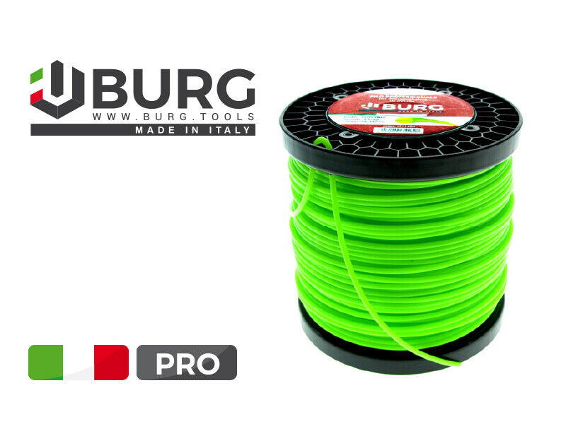 D. 4,0 MM X 142 MT - TONDO - FILO DECESPUGLIATORE VERDE BOBINA TESTINA GIARDINO