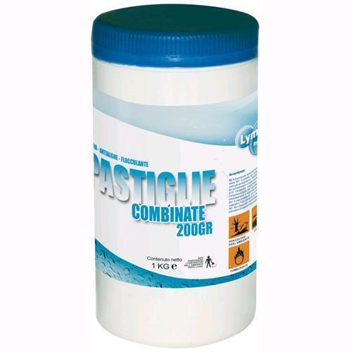 Cloro Alghicida Floculante in Pastiglie Multifunzione Acqua Clean Conf. 1 Kg