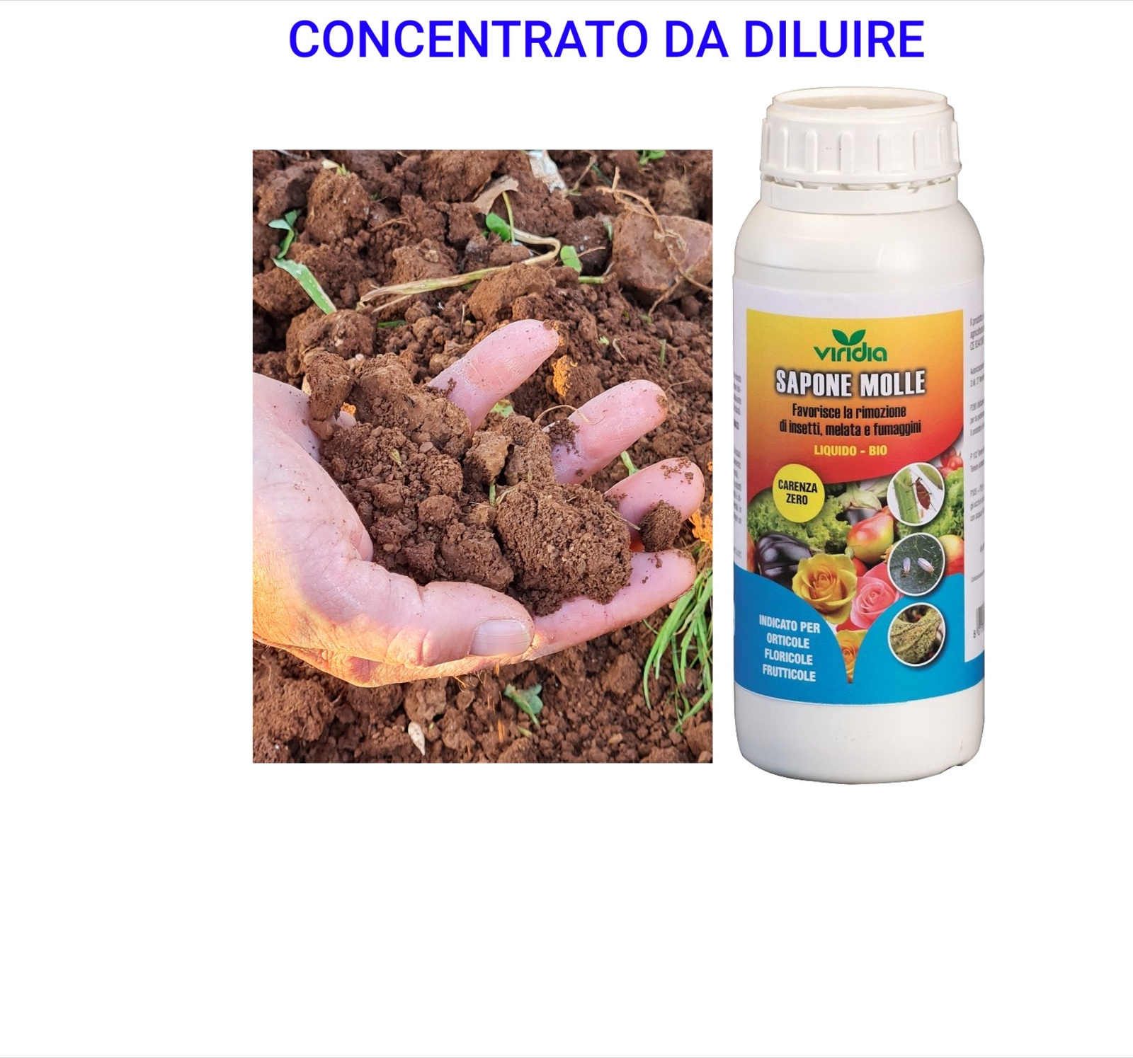 sapone molle di potassio Insetticida per Orto Serra ortaggi Lavamelata Fumaggine