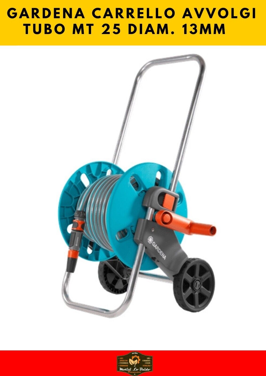 GARDENA SET CARRELLO AVVOLGITUBO CLEVER ROLL S   25 METRI TUBO 13 MM E ACCESSORI