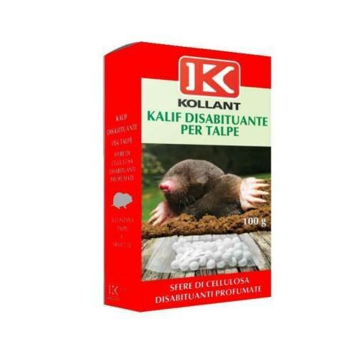 KALIF DISABITUANTE PER TALPE E ARVICOLE SFERE DI CELLULOSA PROFUMATE 100 gr