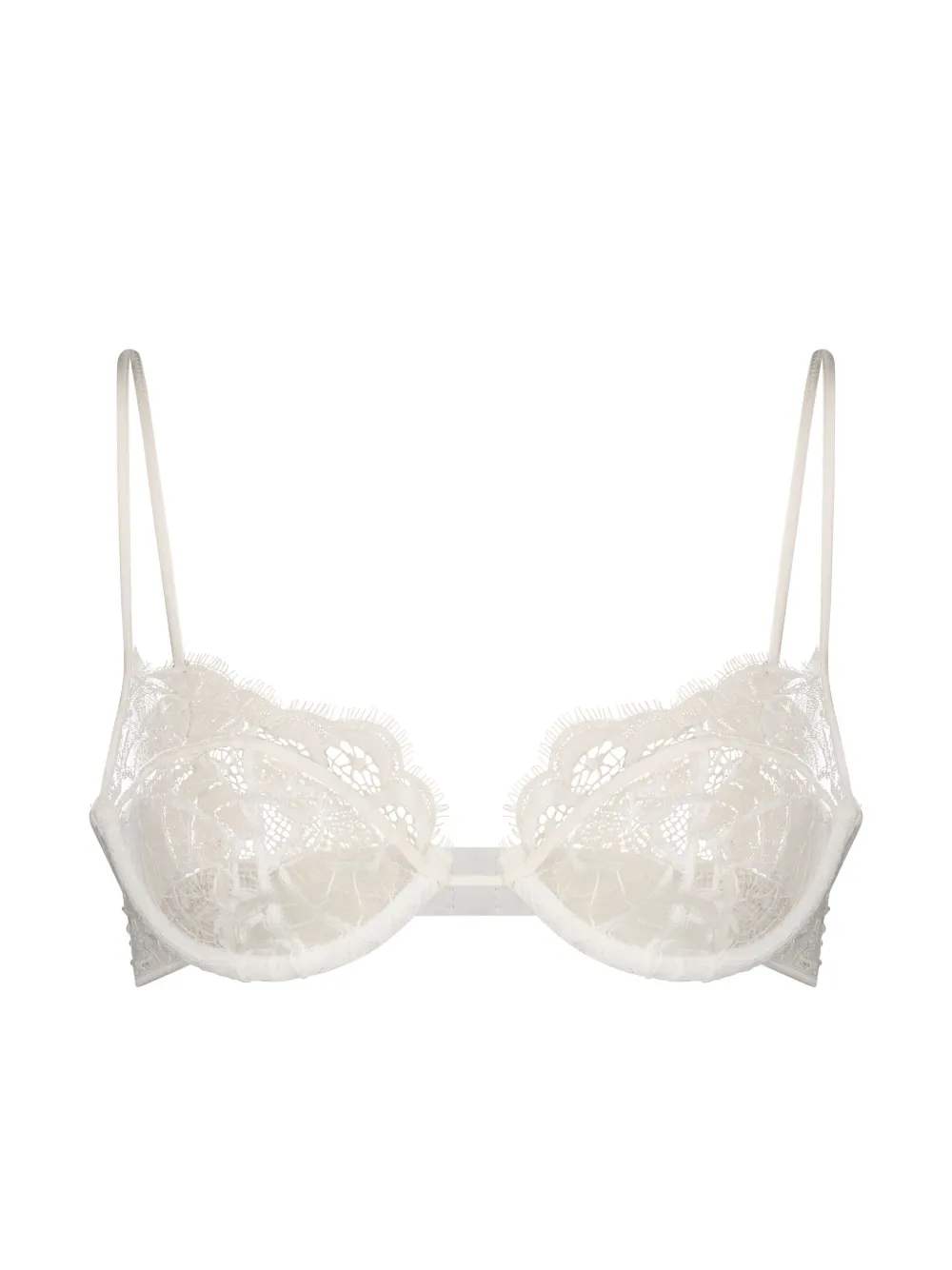 Kiki de Montparnasse Coquette lace demi bra - Bianco