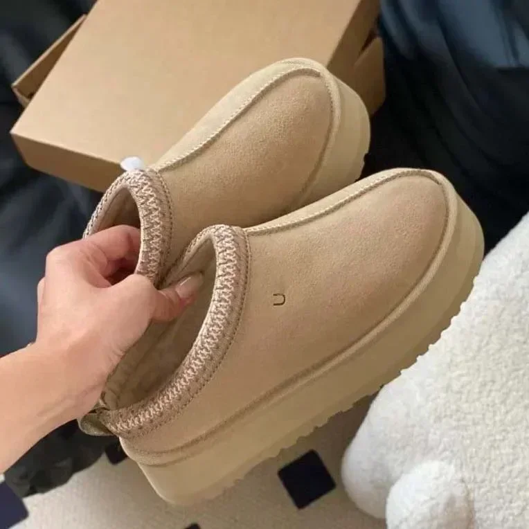 Tasman Slipper Designer Boot Luxury Mens Womens Pantofole Snow Mini Ankle Short Eiderdown Leather Winter Platform Boots