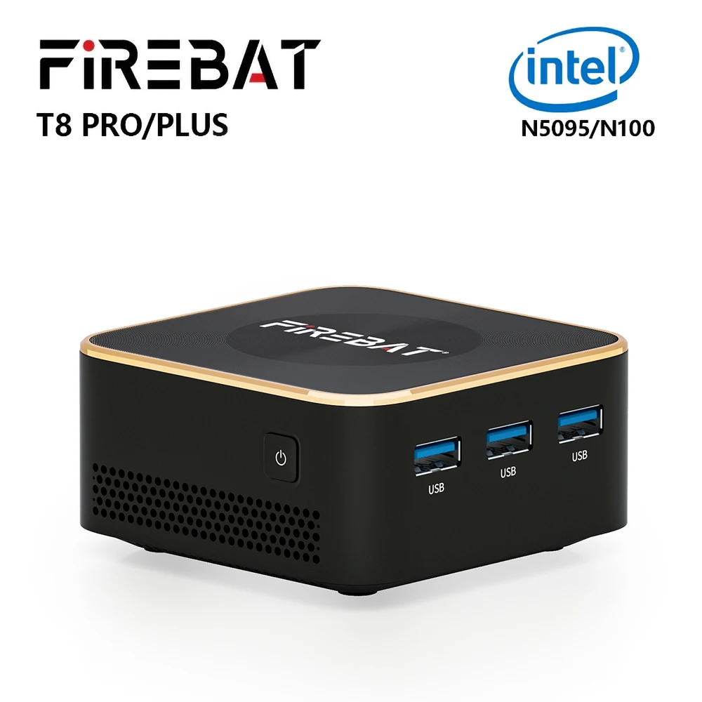 Firebat T8 Plus Mini Pc Gamer Intel N100 Cpu Windows 11 Mini Pc Gaming Lpddr5 16Gb Ram 512Gb Ssd Nvme M2 Wifi5 Bt4.2 Pc Desktop