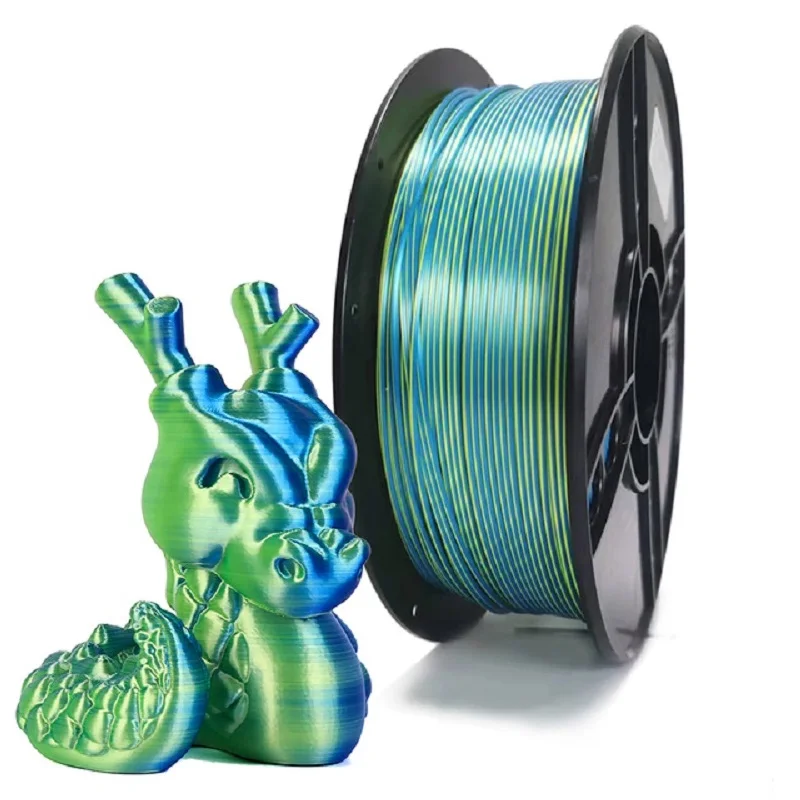 Filamento Pla A Doppio Colore Per Stampante 3D Materiale Di Stampa 3D Bicolore 1.75Mm Magic Two Colors Sublimazione Duotone Filamenti Di Seta