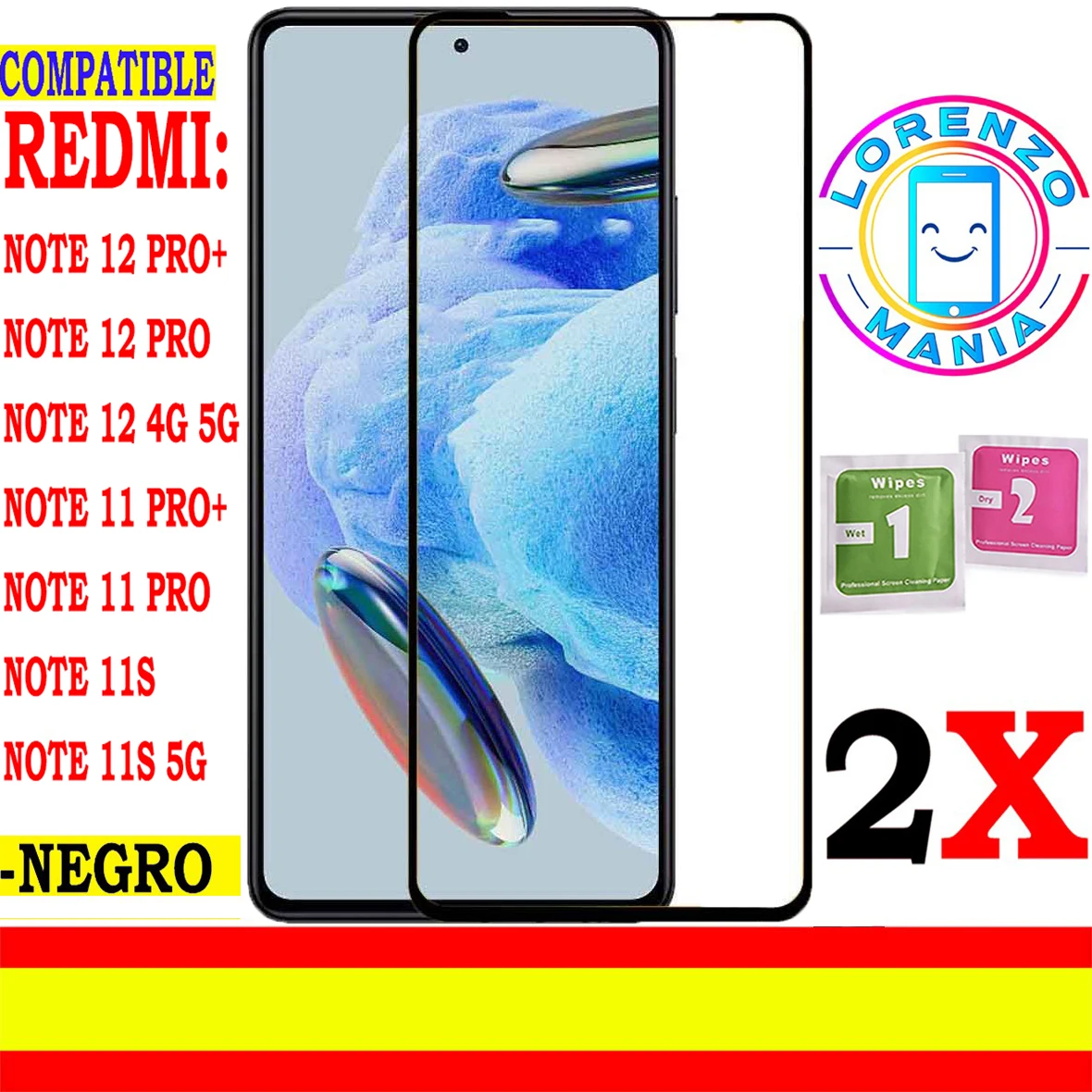 Xiaomi Redmi Note 12 Pro Plus Proteggi Schermo Compatibile, Redmi Note 12 Pro 5G, Redmi Note 12, Redmi Note 11 Pro Plus, Redmi Note 11 Pro, Redmi Note